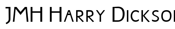 JMH Harry Dickson Subs font preview